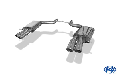 Audi A8 Typ 4E - S8-Optik Endschalldämpfer rechts/links Ø70mm - 2x88x74 Typ 32 rechts/links (S8-Optik)