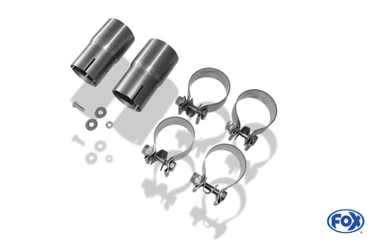 Audi A8 Typ 4E - S8-Optik Endschalldämpfer rechts/links Ø70mm - 2x88x74 Typ 32 rechts/links (S8-Optik)