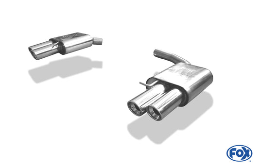 Audi A4/A5/ S5 quattro - 8T Coupe/Cabrio Endschalldämpfer rechts/links für 2-Rohr zweiflutig - 2x90 Typ 17 rechts/links