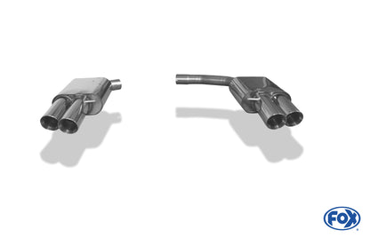 Audi A4 B8/ A5 8T quattro  Coupe/A5 Cabrio Endschalldämpfer rechts/links für 2-Rohr zweiflutig - 2x90 Typ 25 rechts/links