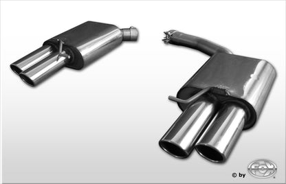 Audi A5 8T Coupe + S-Line Endschalldämpfer rechts/links zweiflutig inkl. Y-Adapterrohr Ø55mm innen - 2x88x74 Typ 32 rechts/links