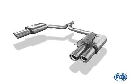 Audi A4 B8 Limousine/ Avant + S-Line Endschalldämpfer rechts/links zweiflutig inkl. Y-Adapterrohr Ø65mm innen - 2x90 Typ 17 rechts/links