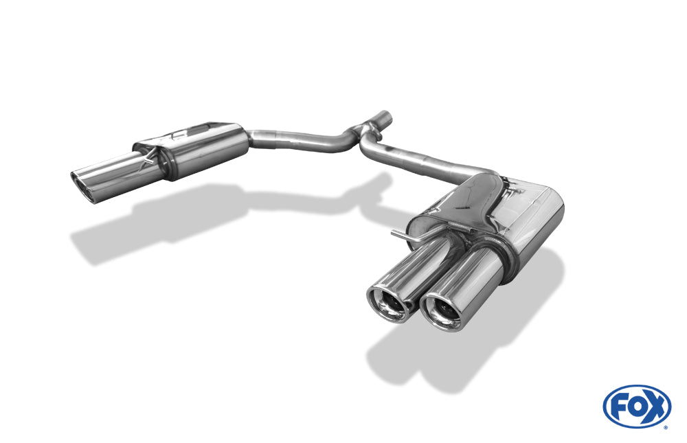 Audi A5 8T Coupe + S-Line Endschalldämpfer rechts/links zweiflutig inkl. Y-Adapterrohr Ø55mm innen - 2x90 Typ 17 rechts/links