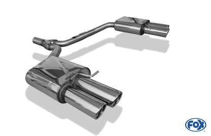 Audi A4 B8 Limousine/ Avant + S-Line Endschalldämpfer rechts/links zweiflutig inkl. Y-Adapterrohr Ø65mm innen - 2x90 Typ 17 rechts/links