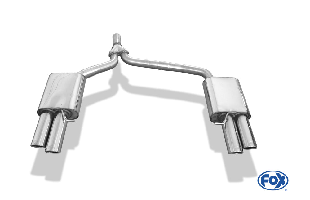 Audi A4 B8 Limousine/ Avant + S-Line Endschalldämpfer rechts/links zweiflutig inkl. Y-Adapterrohr Ø55mm innen - 2x88x74 Typ 32 rechts/links