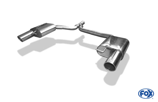 Audi A5 8T Coupe + S-Line Endschalldämpfer rechts/links einflutig inkl. Y-Adapterrohr Ø65mm innen - 1x100 Typ 16 rechts/links