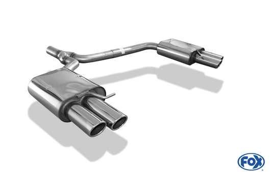 Audi A5 8T Coupe + S-Line Endschalldämpfer rechts/links zweiflutig inkl. Y-Adapterrohr Ø65mm innen - 2x80 Typ 17 rechts/links