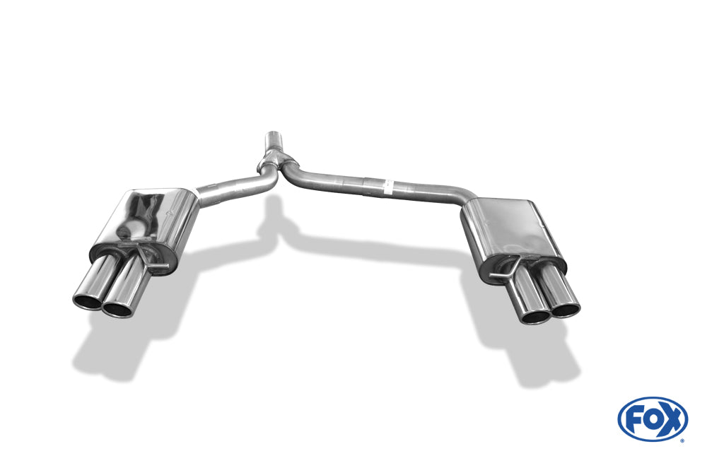 Audi A5 8T Coupe + S-Line Endschalldämpfer rechts/links zweiflutig inkl. Y-Adapterrohr Ø55mm innen - 2x80 Typ 17 rechts/links