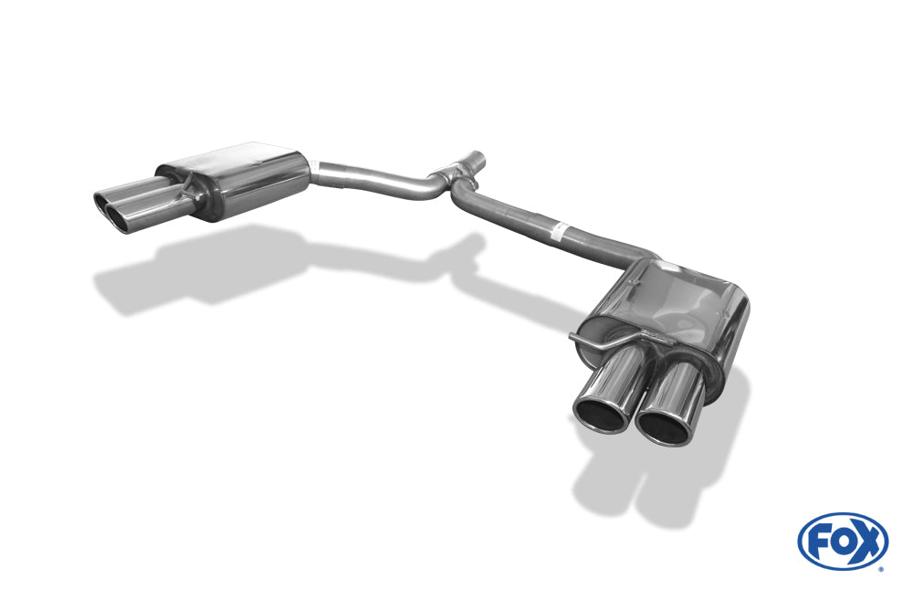 Audi A4 B8 Limousine/ Avant + S-Line Endschalldämpfer rechts/links zweiflutig inkl. Y-Adapterrohr Ø65mm innen - 2x80 Typ 17 rechts/links
