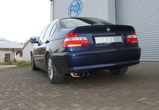 BMW E46 320/ 323/ 328 Endschalldämpfer einflutig auf original MSD - 2x76 Typ 10