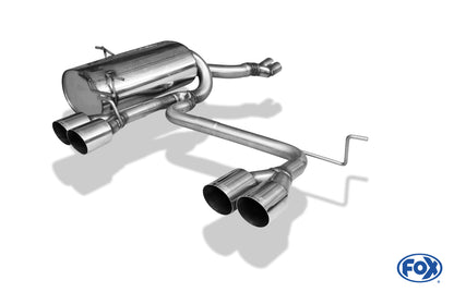 BMW E46 320/ 323/ 325/ 328/ 330 M3-Optik Endschalldämpfer Ausgang zentriert - 4x90mm Typ 14 mittig