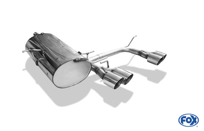 BMW E46 320/ 323/ 325/ 328/ 330 M3-Optik Endschalldämpfer Ausgang zentriert - 4x90mm Typ 14 mittig