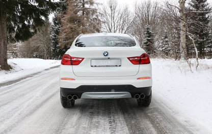 BMW X4 F26 ohne M-Paket Endschalldämpfer quer Ausgang rechts/links - 2x90 Typ 25 rechts/links