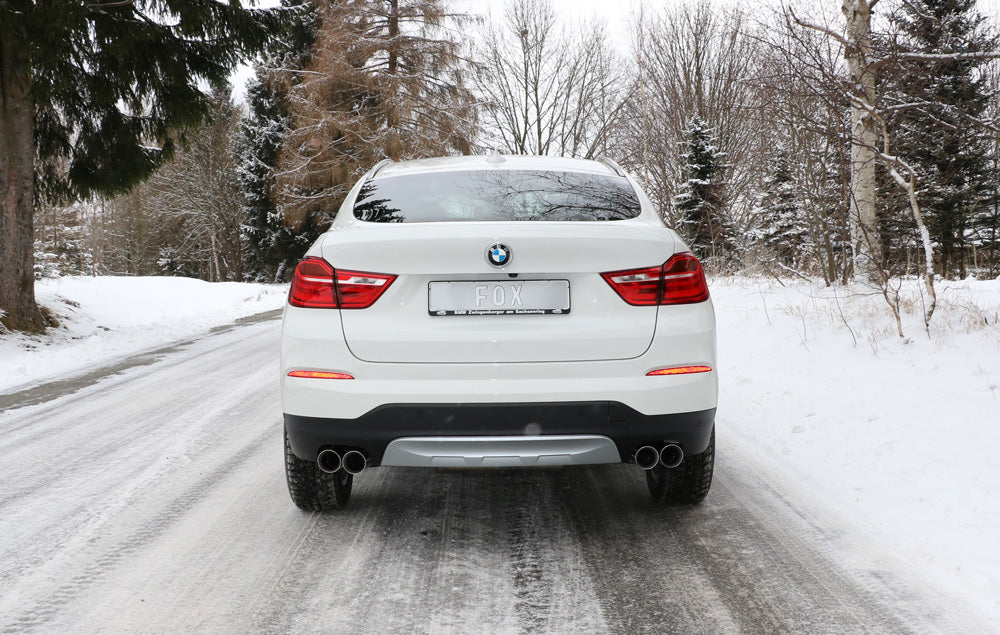 BMW X4 F26 ohne M-Paket - 35i 35d Endschalldämpfer quer Ausgang rechts/links - 2x90 Typ 25 rechts/links