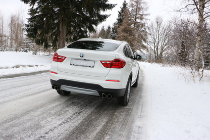 BMW X4 F26 ohne M-Paket - 35i 35d Endschalldämpfer quer Ausgang rechts/links - 2x90 Typ 25 rechts/links