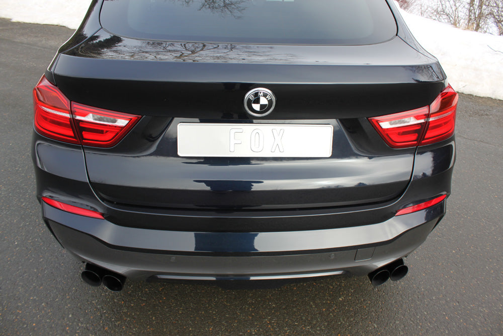 BMW X4 F26 Endschalldämpfer quer Ausgang rechts/links - 2x90 Typ 25 rechts/links SCHWARZ