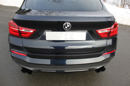 BMW X4 F26 Endschalldämpfer quer Ausgang rechts/links - 2x90 Typ 25 rechts/links SCHWARZ