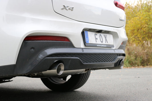 BMW X4 G02 - 30i Endschalldämpfer quer Ausgang rechts/links - 1x100 Typ 25 rechts/links mit Abgasklappe