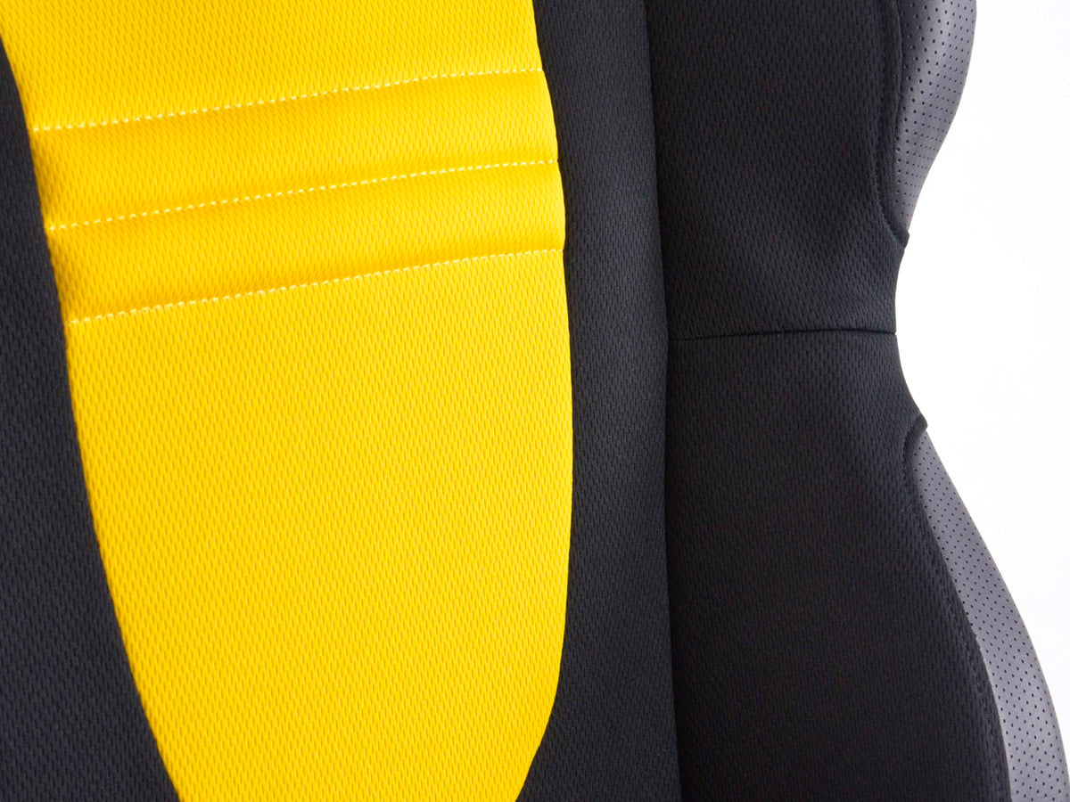 FK Sportsitz Bürodrehstuhl Racecar schwarz/gelb Chefsessel Drehstuhl Bürostuhl