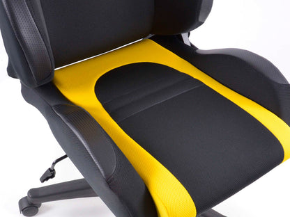 FK Sportsitz Bürodrehstuhl Racecar schwarz/gelb Chefsessel Drehstuhl Bürostuhl