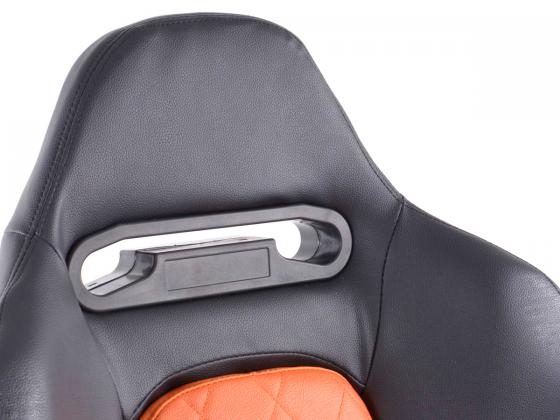 FK Sportsitz Bürodrehstuhl Detroit schwarz/orange Chefsessel Drehstuhl Bürostuhl