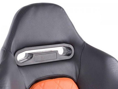 FK Sportsitz Bürodrehstuhl Detroit schwarz/orange Chefsessel Drehstuhl Bürostuhl