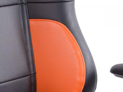 FK Sportsitz Bürodrehstuhl Phoenix schwarz/orange Chefsessel Drehstuhl Bürostuhl