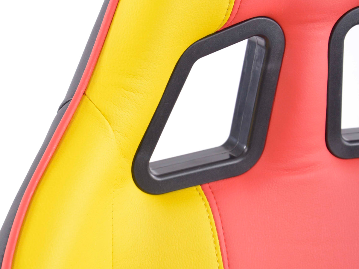 FK Sportsitz Bürodrehstuhl St. Louis schwarz/rot/gelb Chefsessel Drehstuhl Bürostuhl