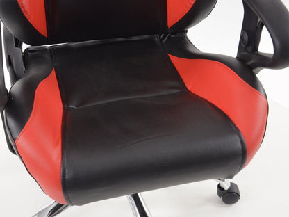 FK Sportsitz Bürodrehstuhl Phoenix schwarz/rot Chefsessel Drehstuhl Bürostuhl