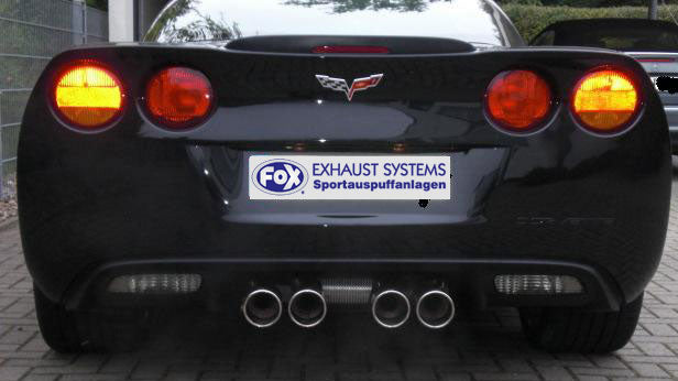 Corvette C06 Endschalldämpfer Ausgang mittig - 4x100 Typ 12 mittig