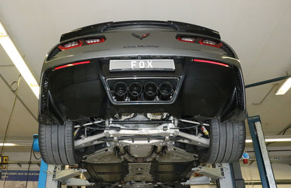 Corvette C7/ Z06 Endschalldämpfer Ausgang mittig - 4x100 Typ 25 mittig SCHWARZ