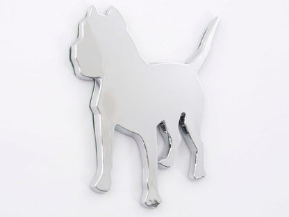 Aufkleber Chrom 3D Car Logo Motiv Pbull 85x85 mm chrom
