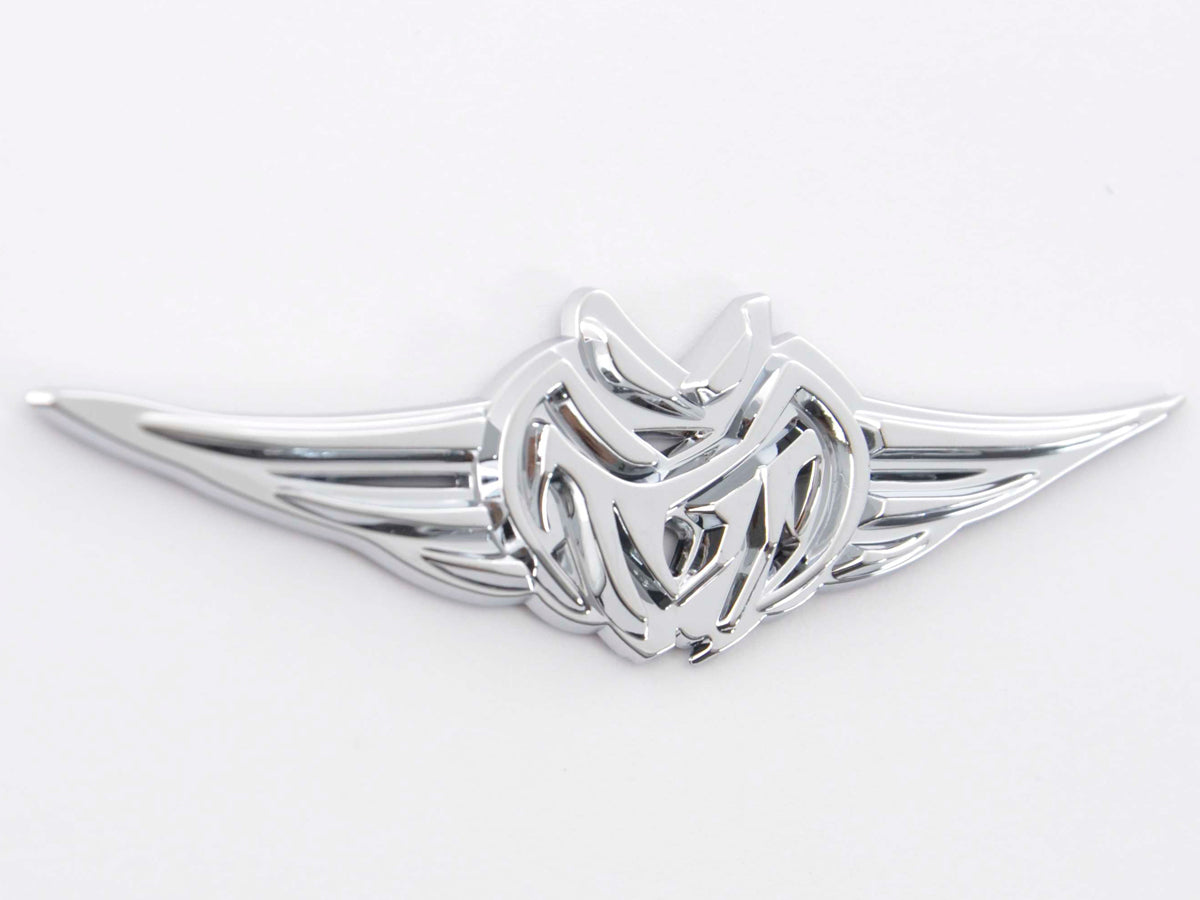 Aufkleber Chrom 3D Car Logo Motiv Tribal I 103x26 mm chrom