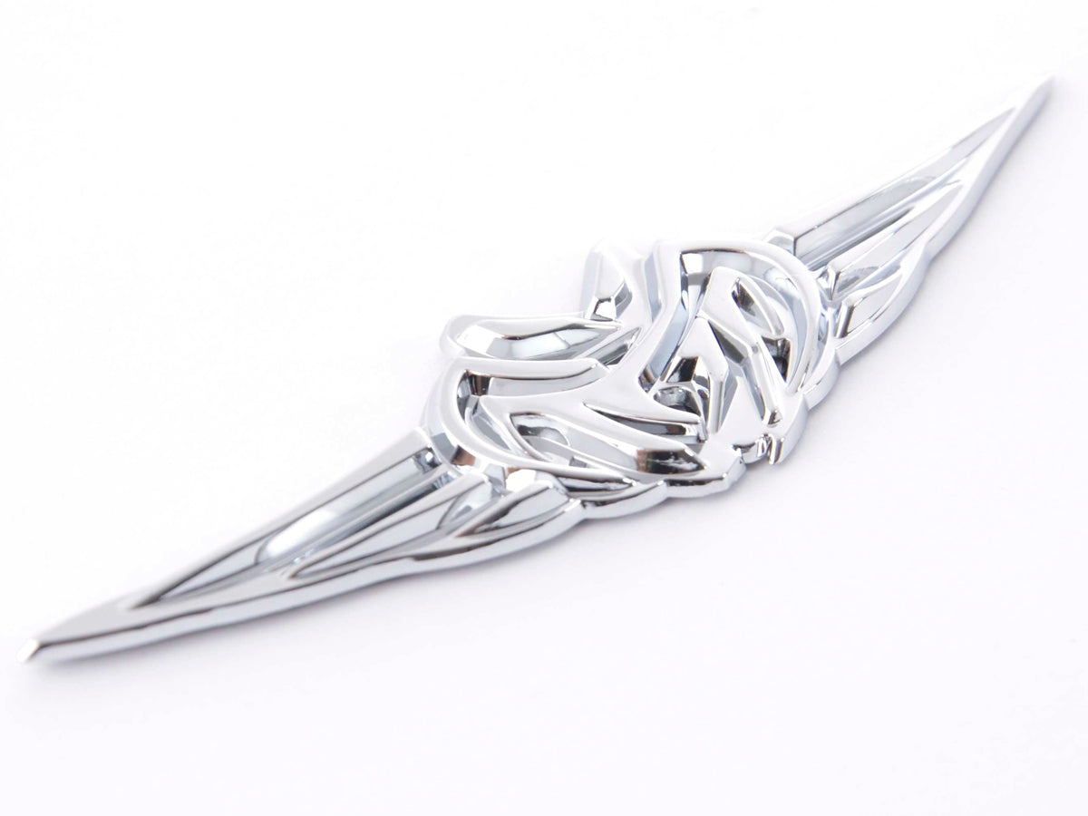 Aufkleber Chrom 3D Car Logo Motiv Tribal I 103x26 mm chrom