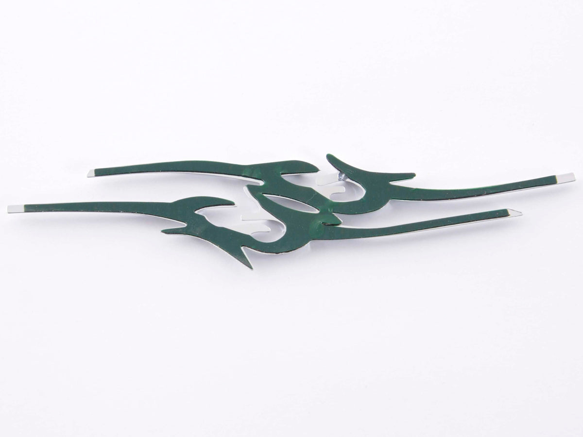 Aufkleber Chrom 3D Car Logo Motiv Tribal III 135x30 mm chrom