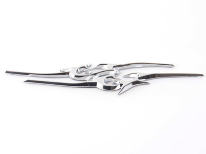 Aufkleber Chrom 3D Car Logo Motiv Tribal III 135x30 mm chrom