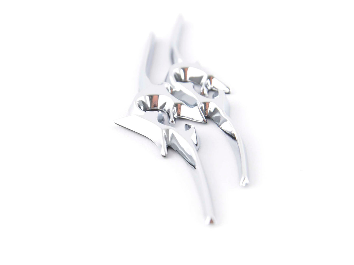 Aufkleber Chrom 3D Car Logo Motiv Tribal III 135x30 mm chrom