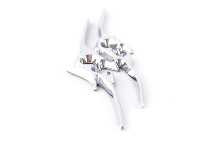 Aufkleber Chrom 3D Car Logo Motiv Tribal III 135x30 mm chrom