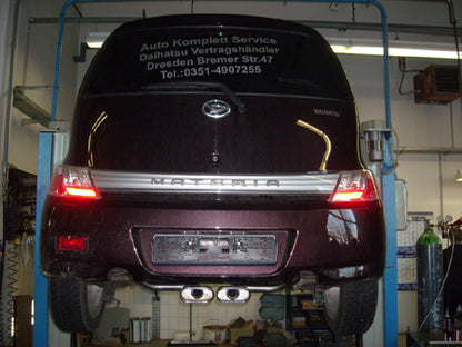 Daihatsu Materia Endschalldämpfer mittig - 2x150x70 Typ 53 mittig