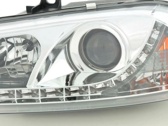 Scheinwerfer Set Daylight LED TFL-Optik Alfa Romeo 156 Typ 932 Bj. 98-02 chrom