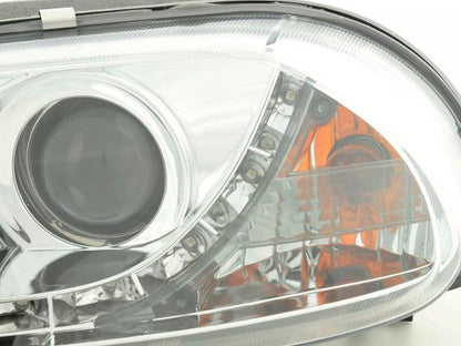 Scheinwerfer Set Daylight LED TFL-Optik Alfa Romeo 156 Typ 932 Bj. 98-02 chrom