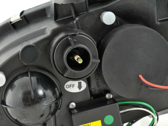 Scheinwerfer Set Daylight LED TFL-Optik Citroen Saxo Bj. 00-02 chrom