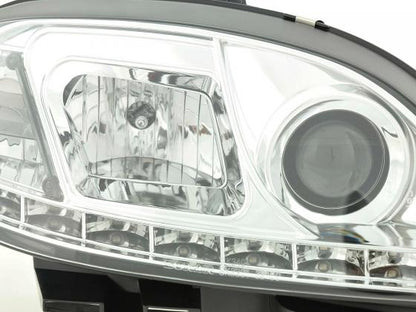Scheinwerfer Set Daylight LED TFL-Optik Citroen Saxo Bj. 00-02 chrom