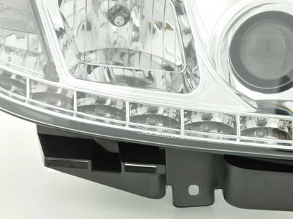 Scheinwerfer Set Daylight LED TFL-Optik Citroen Saxo Bj. 00-02 chrom