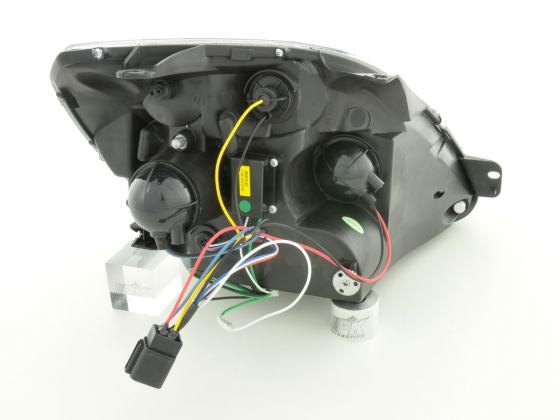 Scheinwerfer Set Daylight LED TFL-Optik Ford Fiesta Typ MK6 Bj. 03-07 schwarz