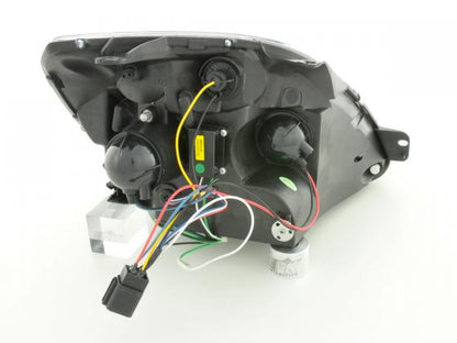 Scheinwerfer Set Daylight LED TFL-Optik Ford Fiesta Typ MK6 Bj. 03-07 schwarz