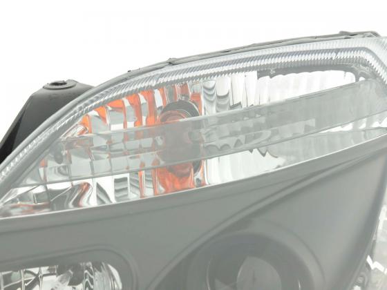 Scheinwerfer Set Daylight LED TFL-Optik Ford Fiesta Typ MK6 Bj. 03-07 schwarz