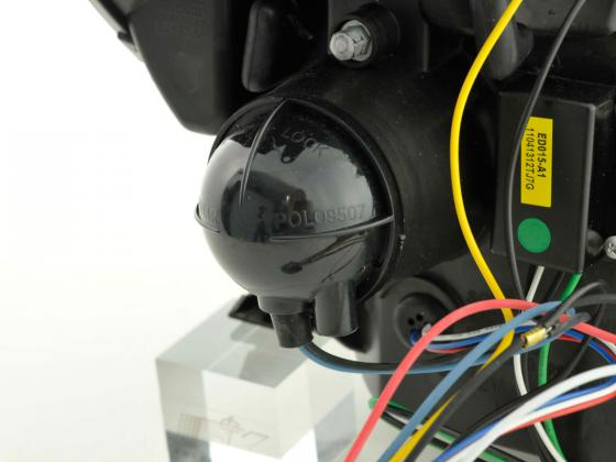 FK Automotive Daylight Scheinwerfer Für Seat Ibiza 6L 2003-2008 - LED Scheinwerfer Schwarz Mit E-Prüfzeichen