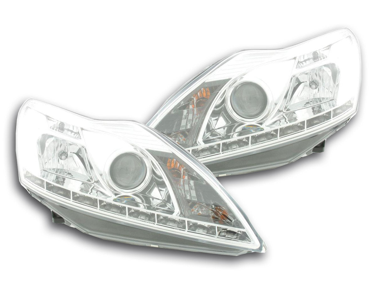 Scheinwerfer Set Daylight LED TFL-Optik Ford Focus 3/5-trg. Bj. 08- chrom