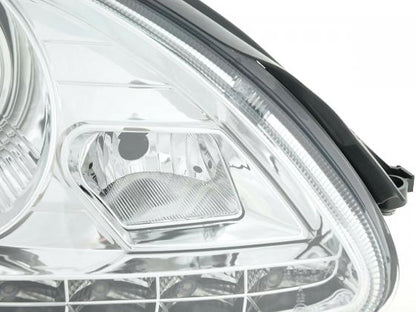 Scheinwerfer Set Daylight LED TFL-Optik Mercedes S-Klasse W220 Bj. 02-05 chrom